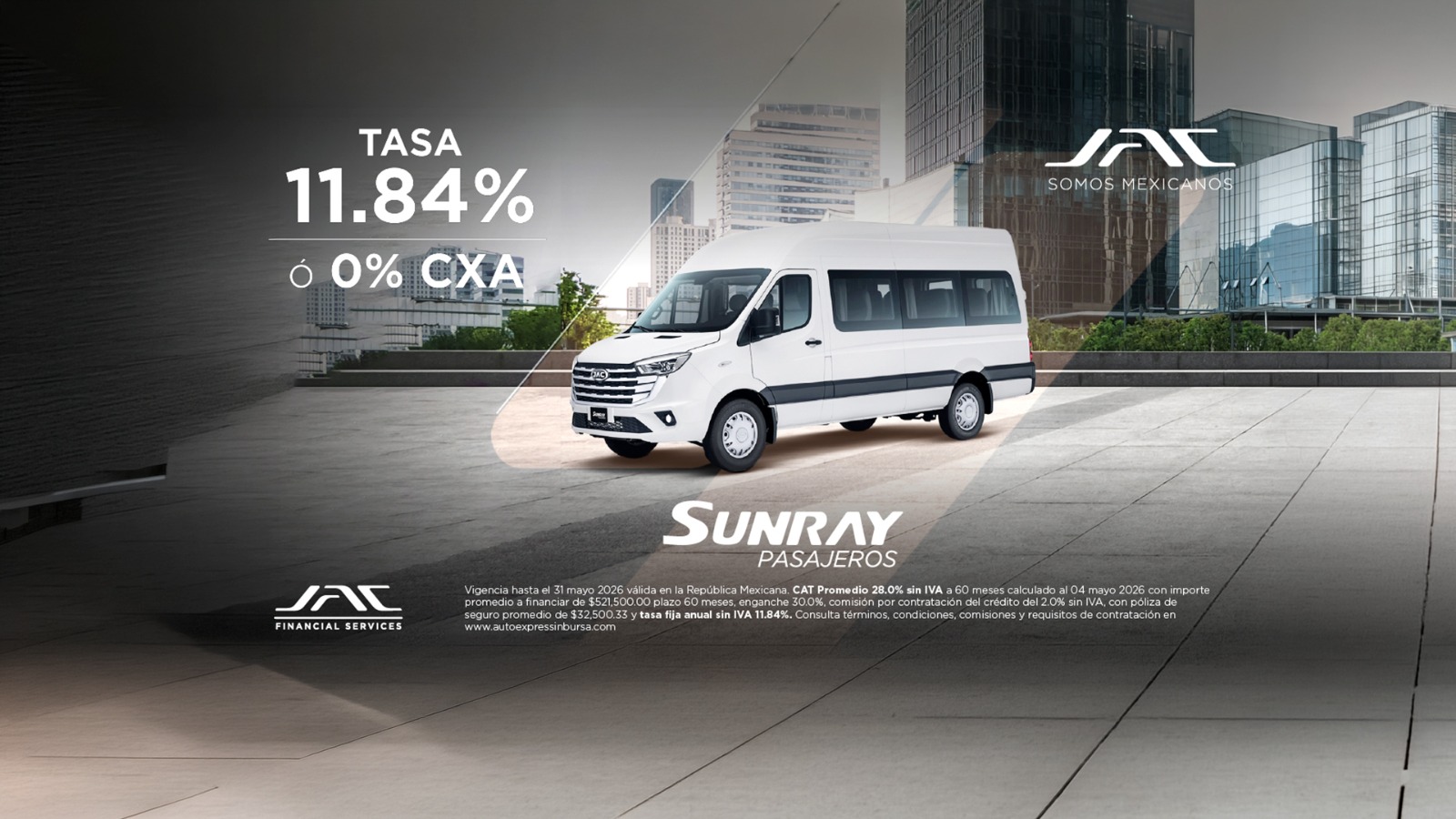 Banner JAC Sunray Pasajeros